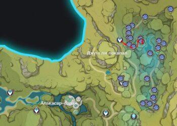 Гриб руккхашава в Лесу Мотийимы Genshin Impact