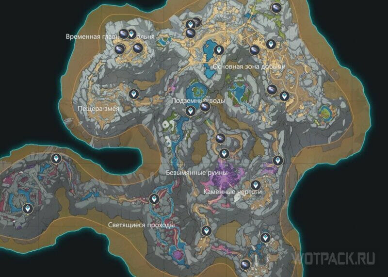 расположение полуночного нефрита на карте Разлома