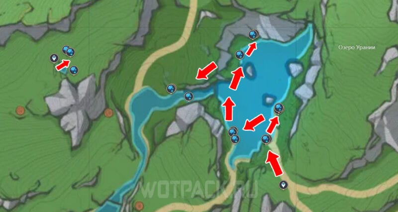 Все Лилии в локации Озеро Урании