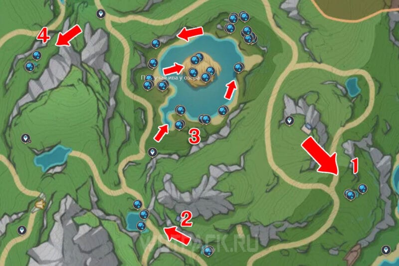 Все Лилии в локации Плакучая ива у озера