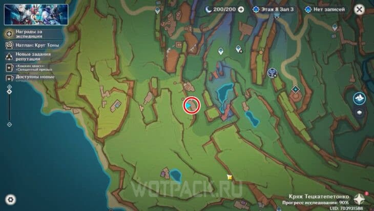 Расположение светоча души кукузавра.