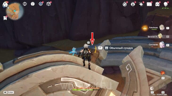 Обычный сундук на голове дракона